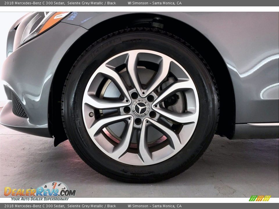 2018 Mercedes-Benz C 300 Sedan Selenite Grey Metallic / Black Photo #8