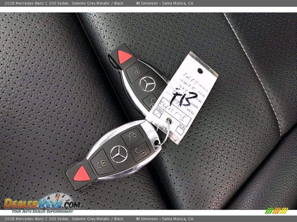 2018 Mercedes-Benz C 300 Sedan Selenite Grey Metallic / Black Photo #11