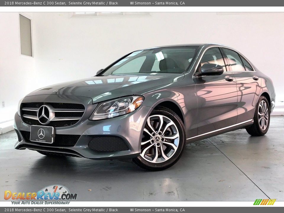 2018 Mercedes-Benz C 300 Sedan Selenite Grey Metallic / Black Photo #12