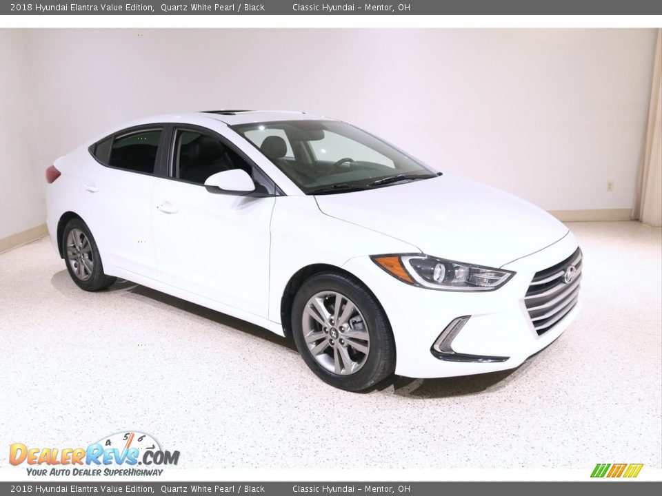 2018 Hyundai Elantra Value Edition Quartz White Pearl / Black Photo #1