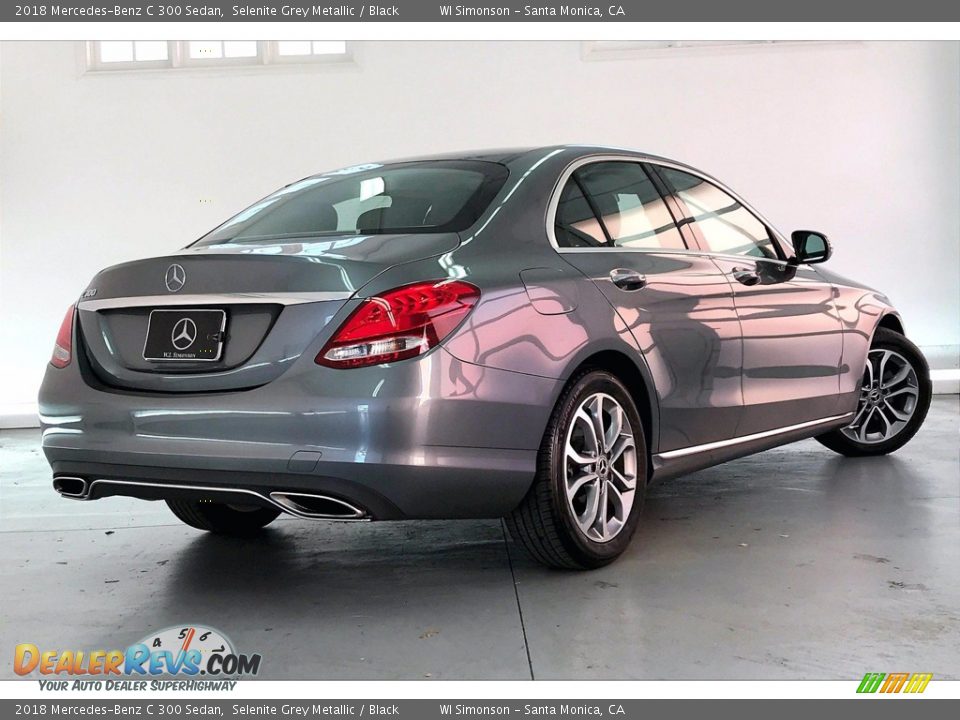 2018 Mercedes-Benz C 300 Sedan Selenite Grey Metallic / Black Photo #13