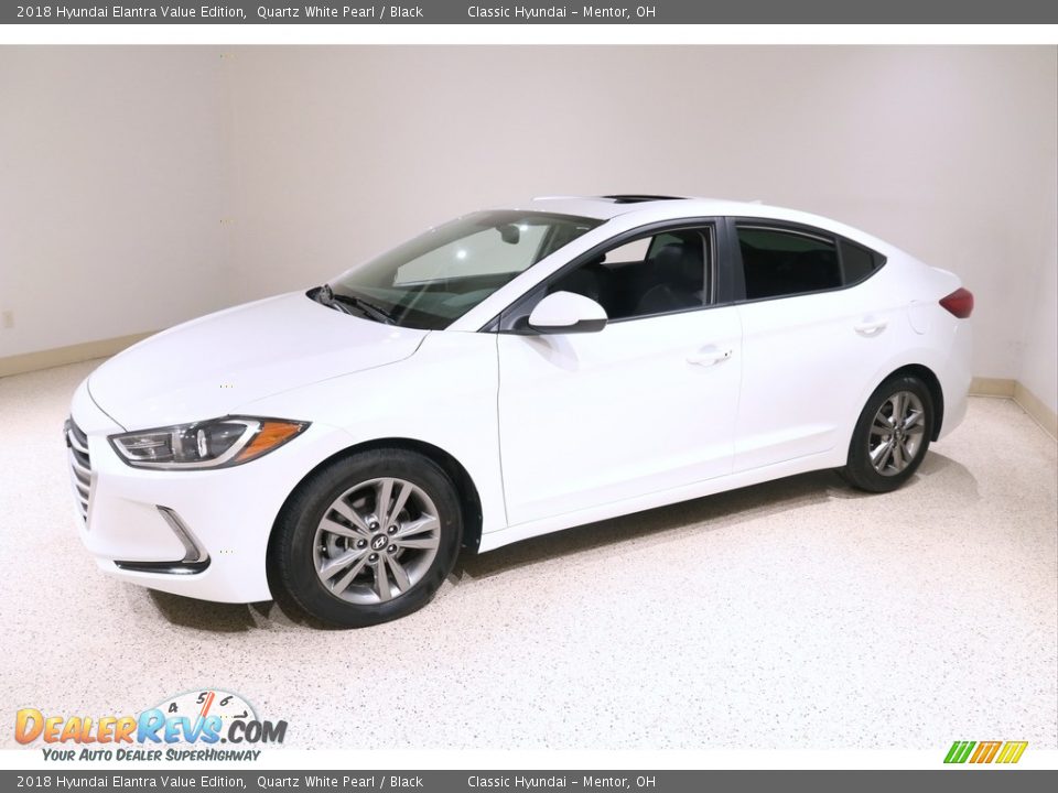 2018 Hyundai Elantra Value Edition Quartz White Pearl / Black Photo #3