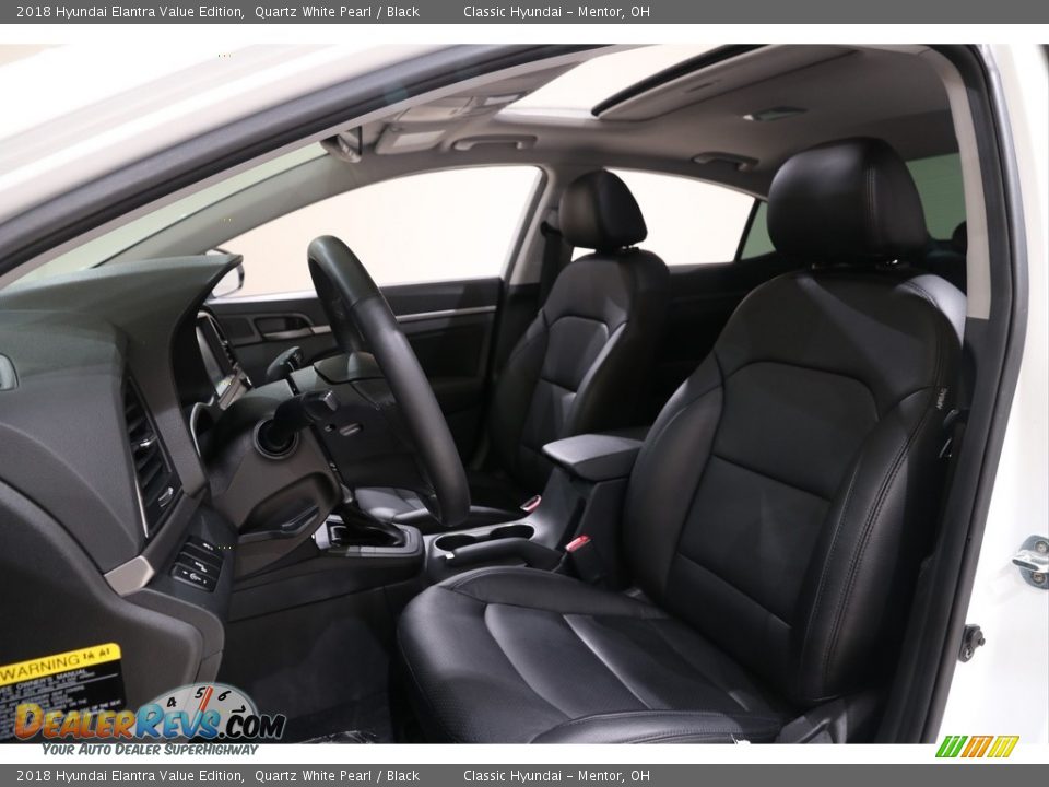 2018 Hyundai Elantra Value Edition Quartz White Pearl / Black Photo #5