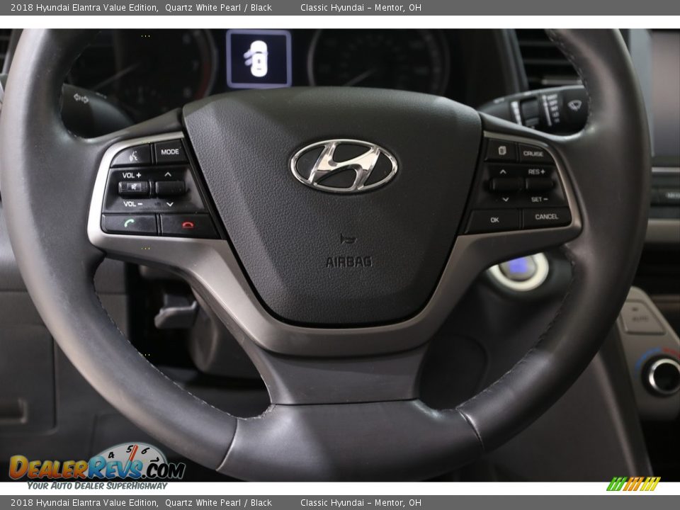 2018 Hyundai Elantra Value Edition Quartz White Pearl / Black Photo #6