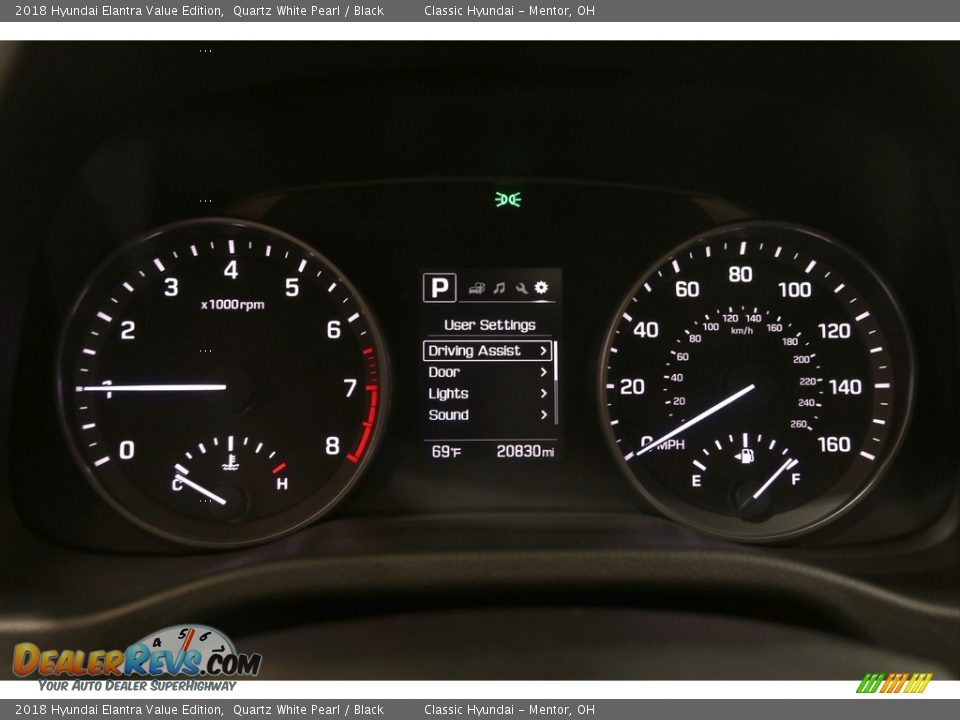 2018 Hyundai Elantra Value Edition Quartz White Pearl / Black Photo #7