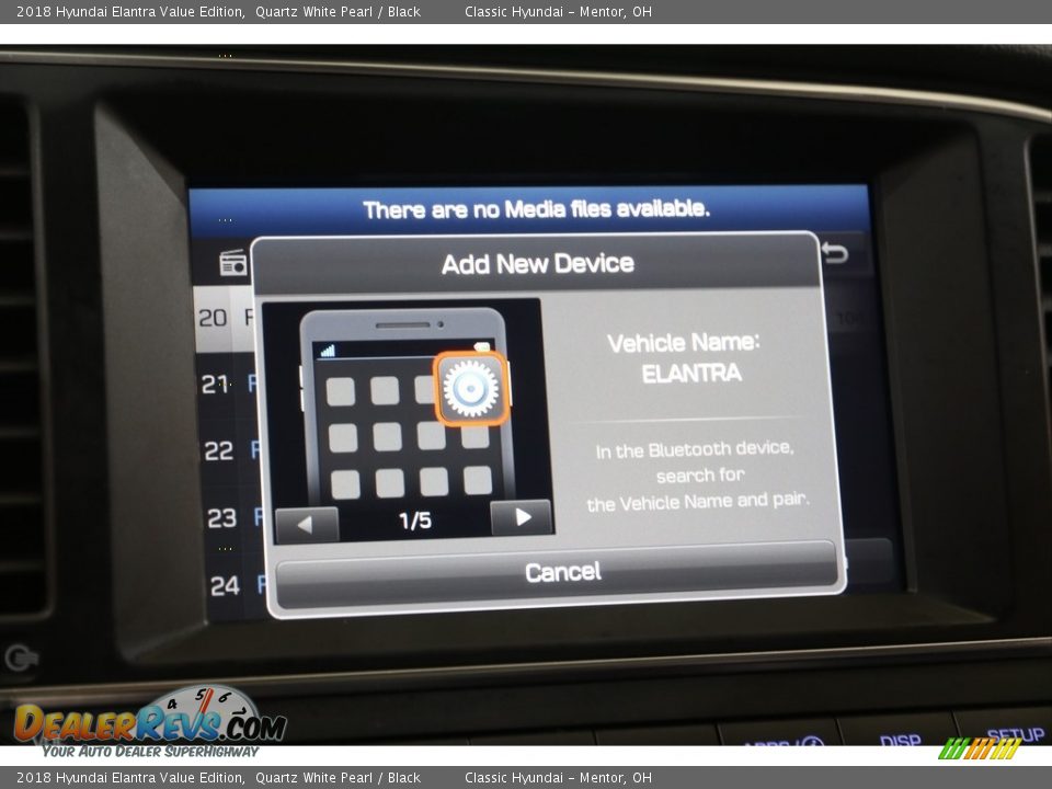 2018 Hyundai Elantra Value Edition Quartz White Pearl / Black Photo #11