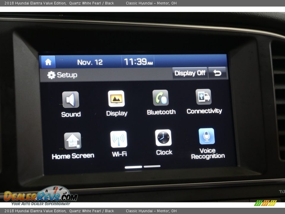 2018 Hyundai Elantra Value Edition Quartz White Pearl / Black Photo #13