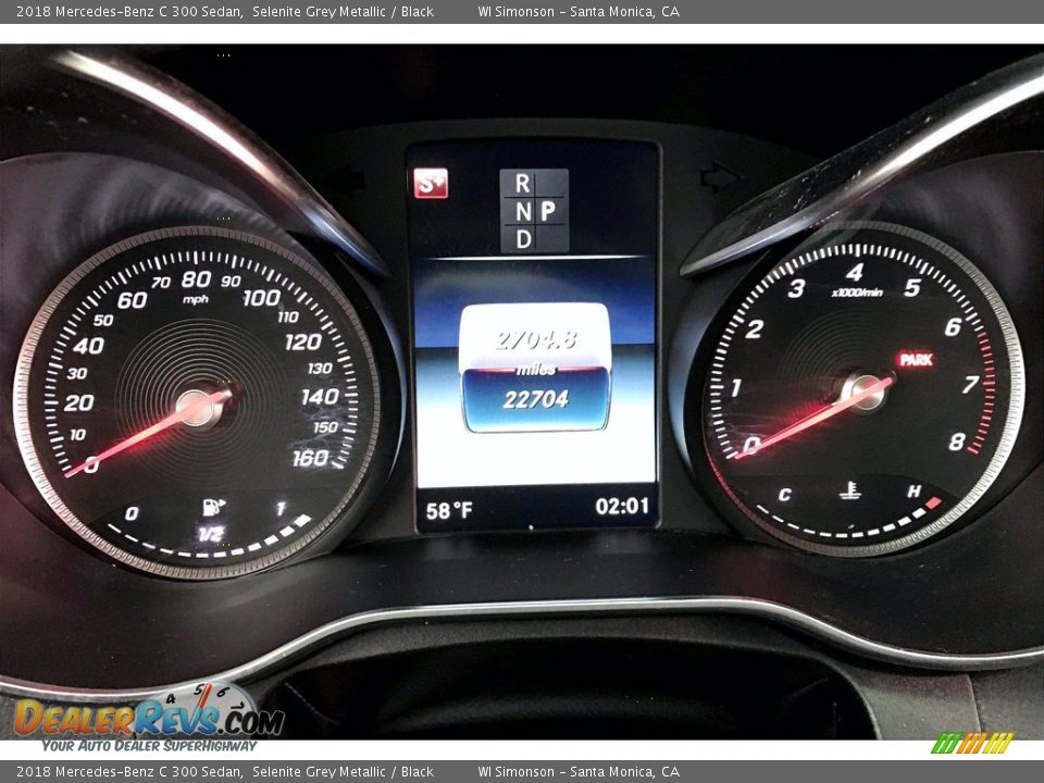 2018 Mercedes-Benz C 300 Sedan Selenite Grey Metallic / Black Photo #23