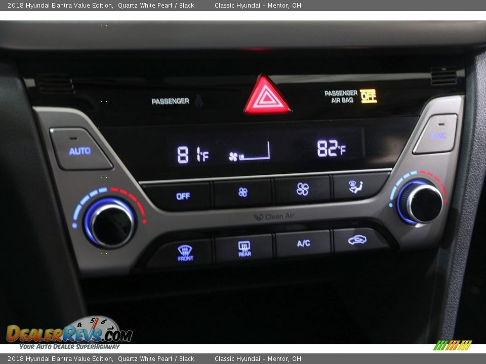 2018 Hyundai Elantra Value Edition Quartz White Pearl / Black Photo #14