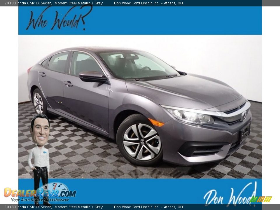 2018 Honda Civic LX Sedan Modern Steel Metallic / Gray Photo #1