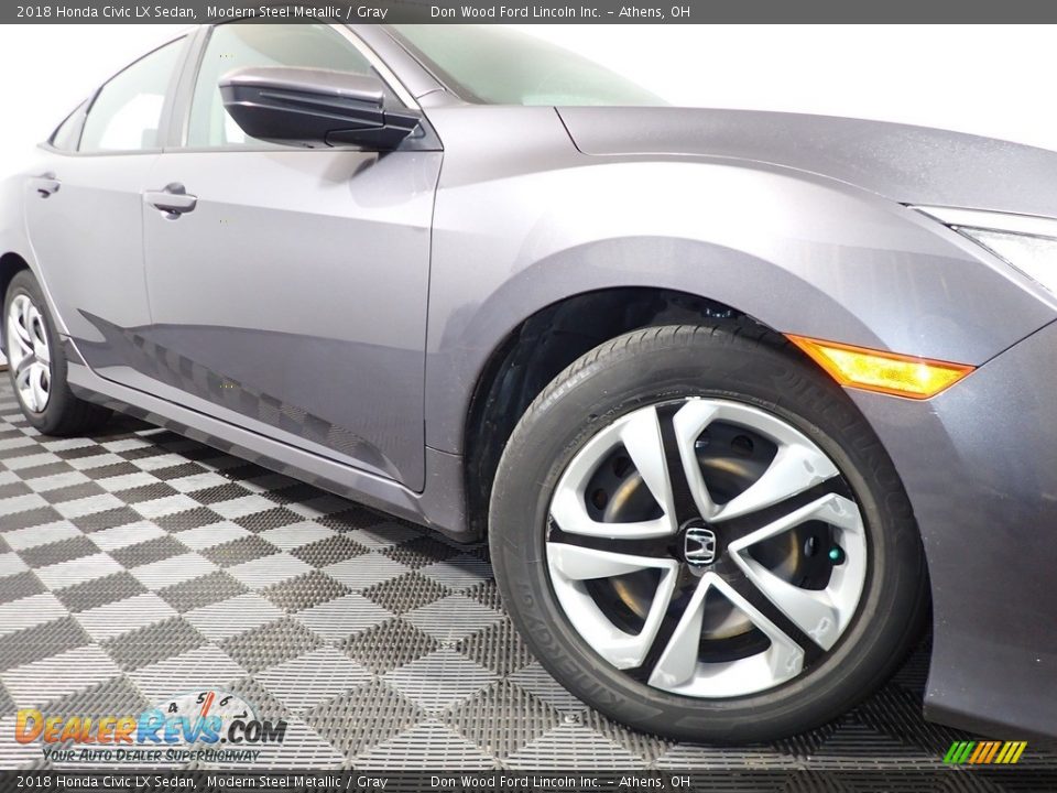 2018 Honda Civic LX Sedan Modern Steel Metallic / Gray Photo #3