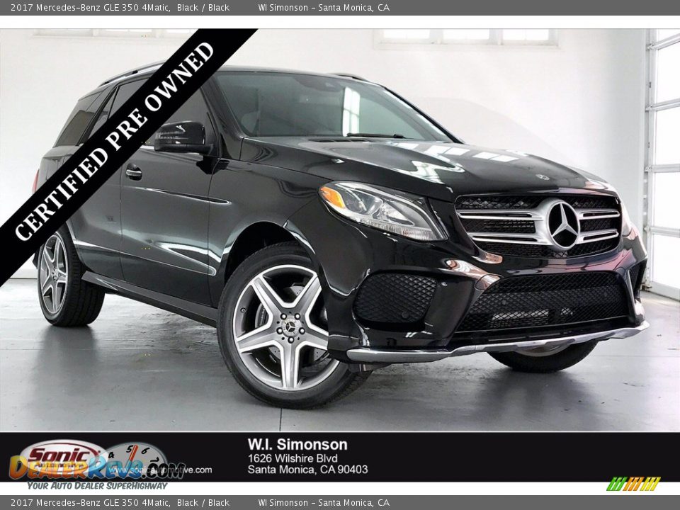 2017 Mercedes-Benz GLE 350 4Matic Black / Black Photo #1