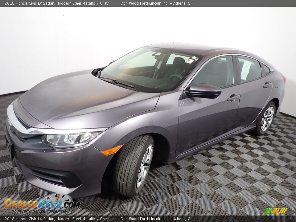 2018 Honda Civic LX Sedan Modern Steel Metallic / Gray Photo #7