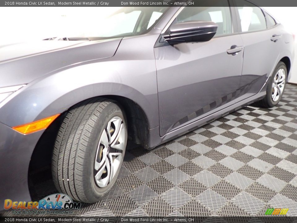 2018 Honda Civic LX Sedan Modern Steel Metallic / Gray Photo #8