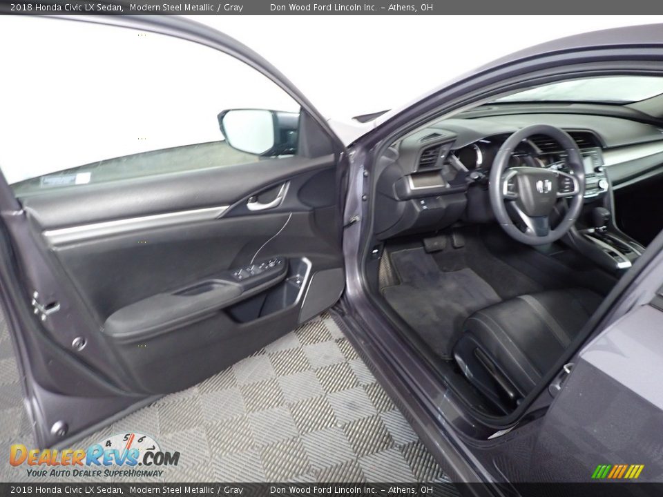 2018 Honda Civic LX Sedan Modern Steel Metallic / Gray Photo #16