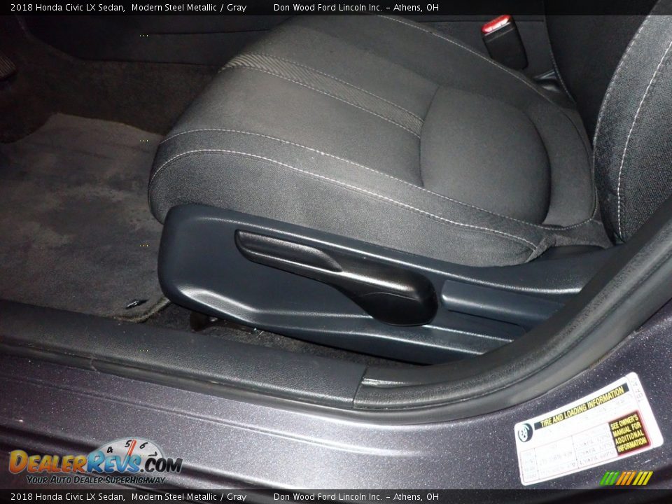 2018 Honda Civic LX Sedan Modern Steel Metallic / Gray Photo #17