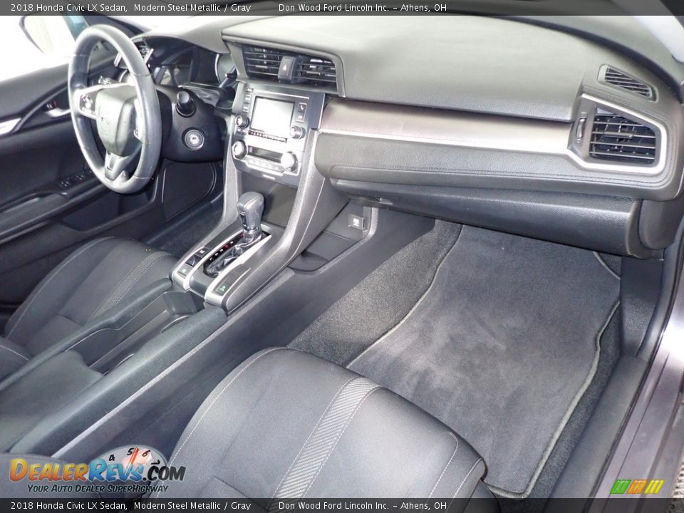 2018 Honda Civic LX Sedan Modern Steel Metallic / Gray Photo #25