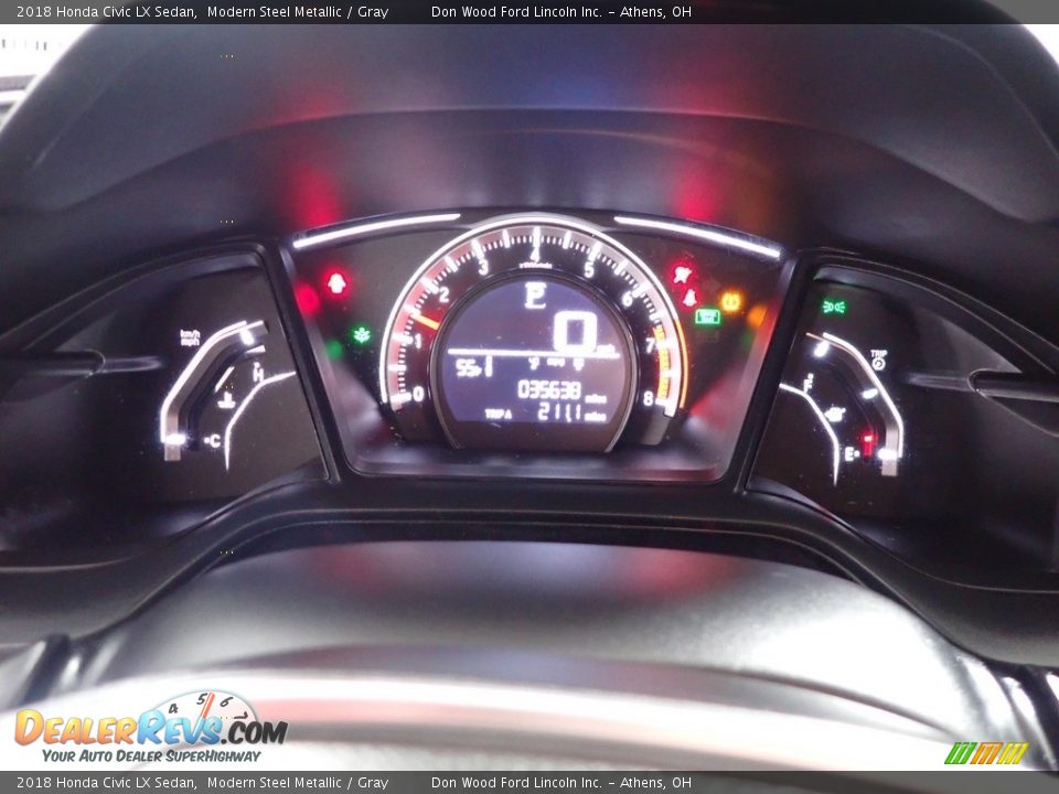 2018 Honda Civic LX Sedan Modern Steel Metallic / Gray Photo #26