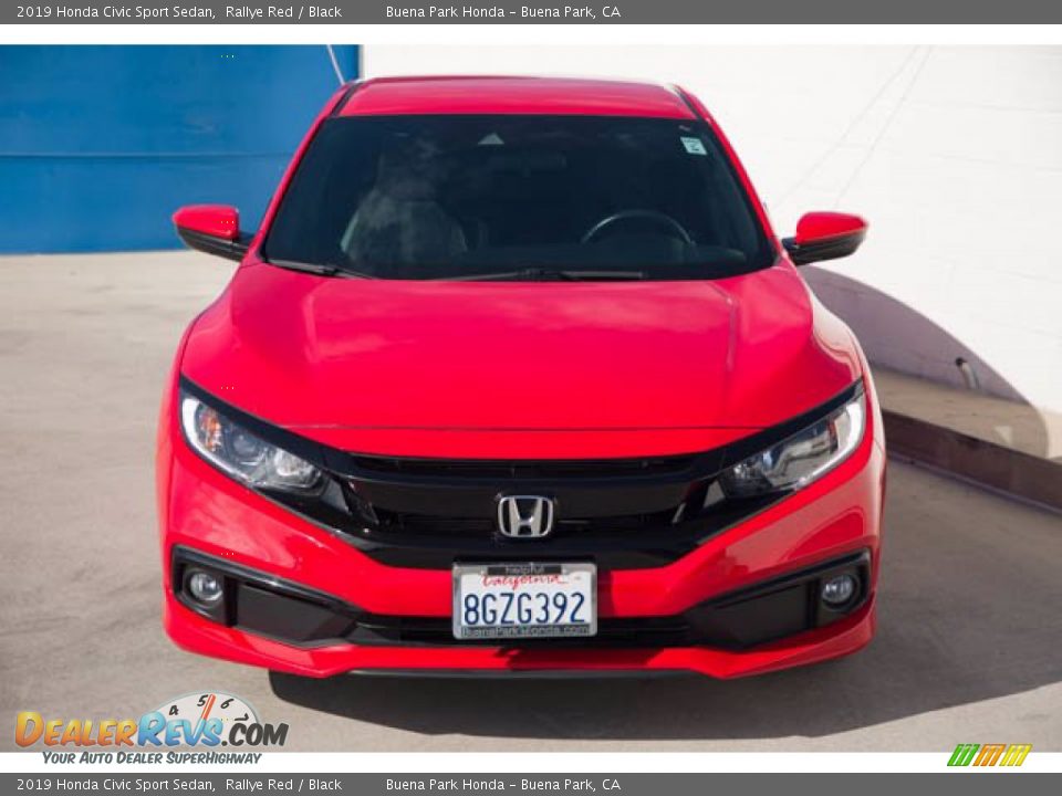 2019 Honda Civic Sport Sedan Rallye Red / Black Photo #7