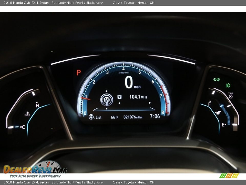 2018 Honda Civic EX-L Sedan Gauges Photo #8