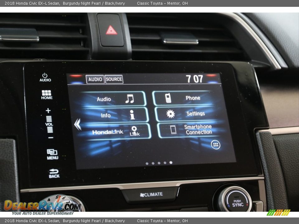 Controls of 2018 Honda Civic EX-L Sedan Photo #10