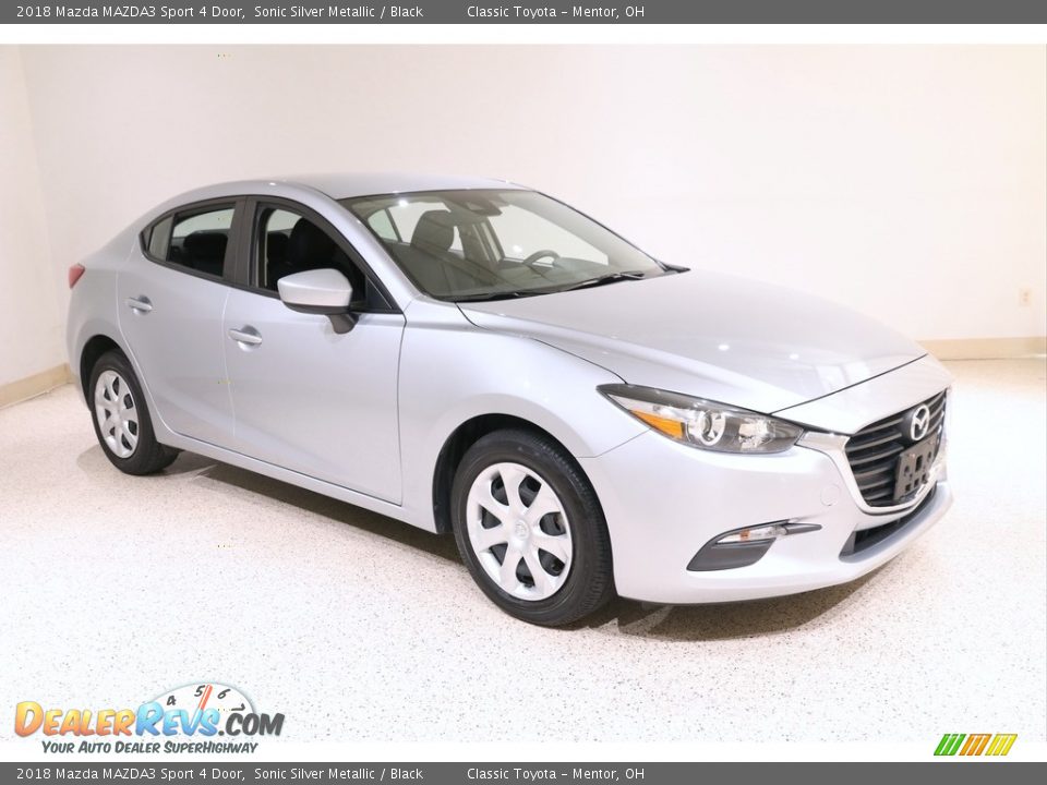 2018 Mazda MAZDA3 Sport 4 Door Sonic Silver Metallic / Black Photo #1