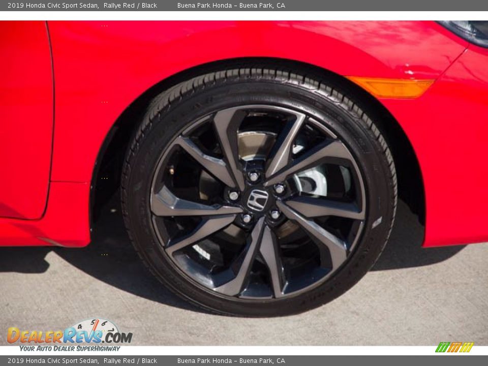 2019 Honda Civic Sport Sedan Rallye Red / Black Photo #34
