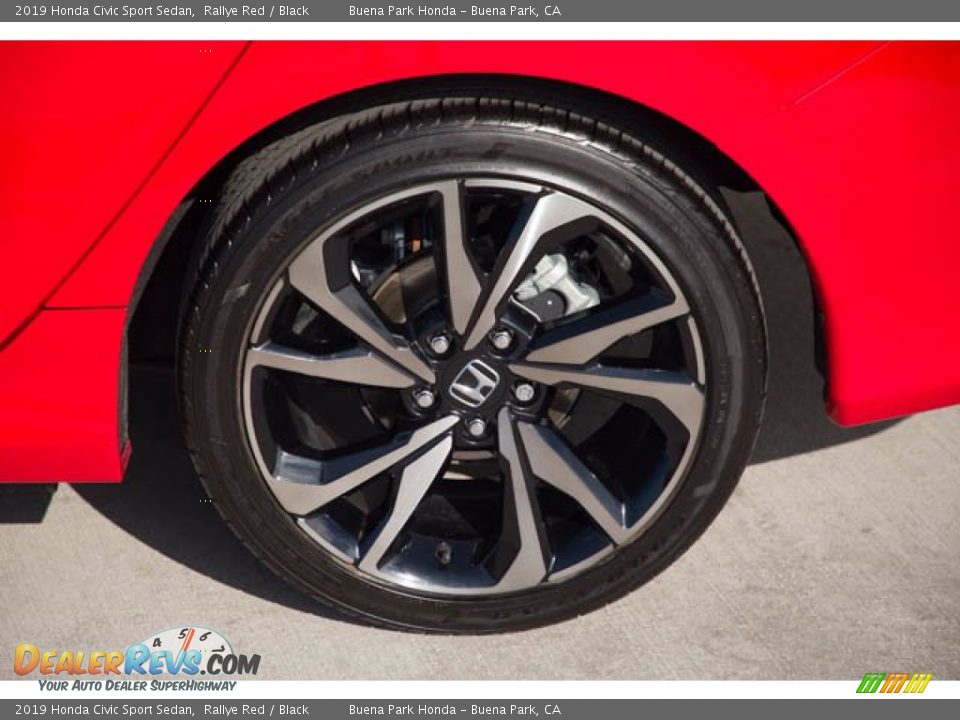 2019 Honda Civic Sport Sedan Rallye Red / Black Photo #35