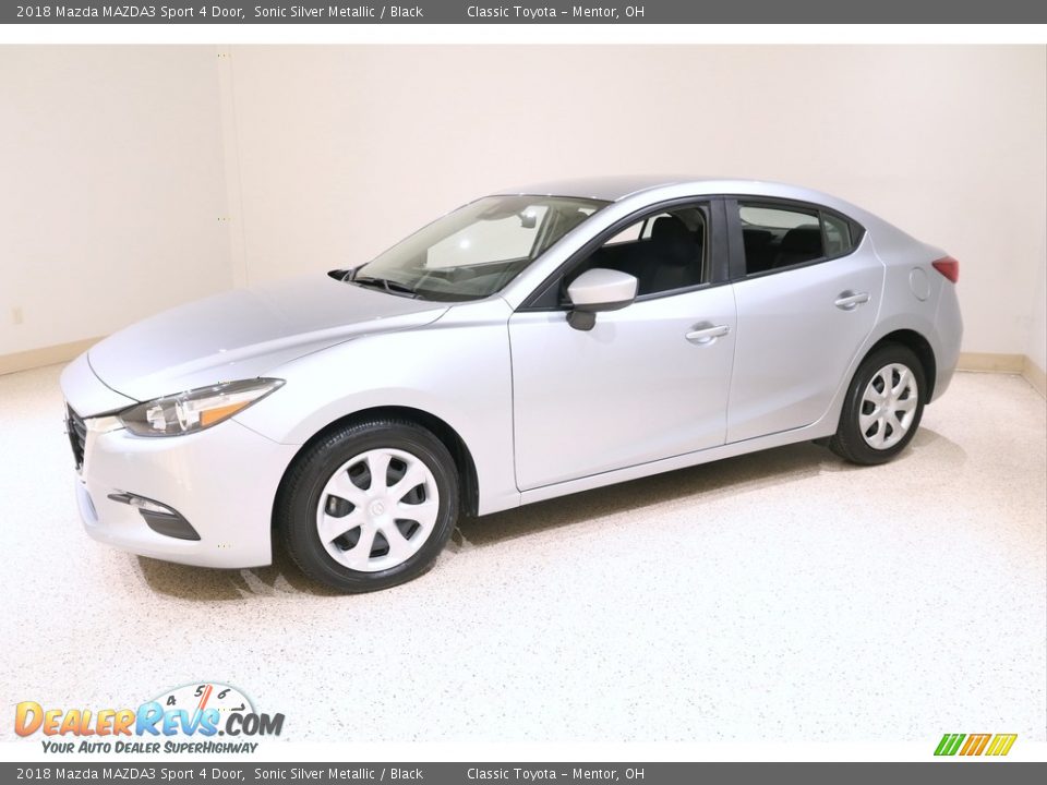 2018 Mazda MAZDA3 Sport 4 Door Sonic Silver Metallic / Black Photo #3