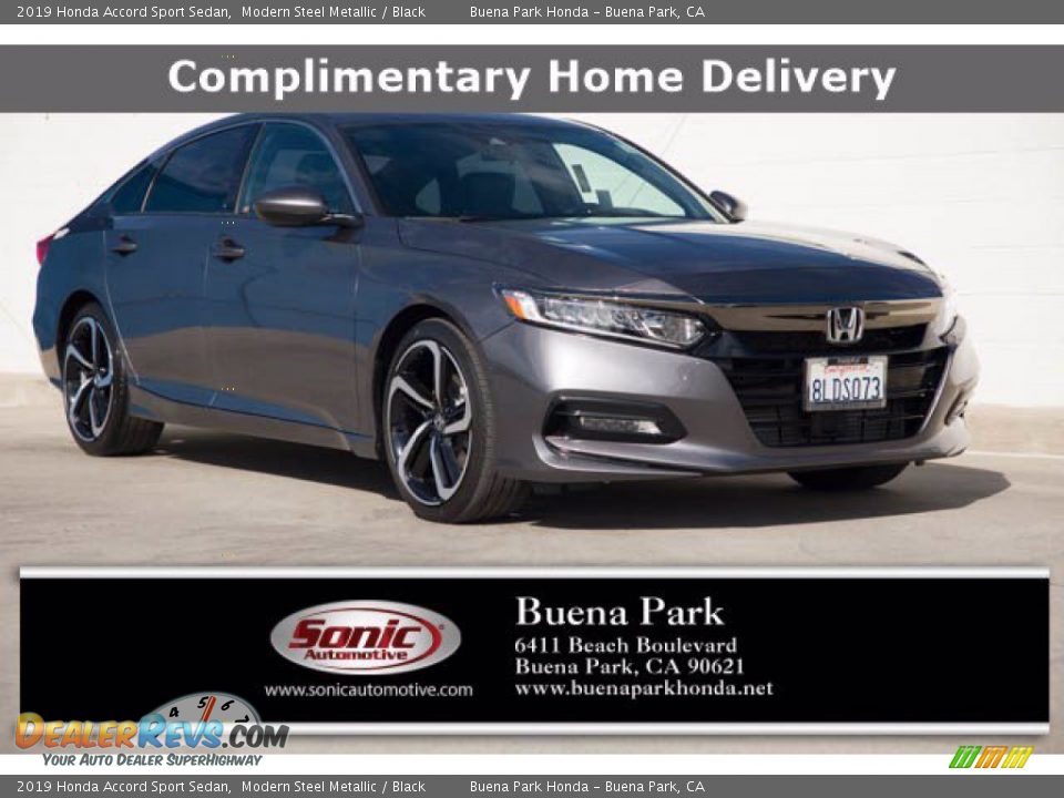 2019 Honda Accord Sport Sedan Modern Steel Metallic / Black Photo #1