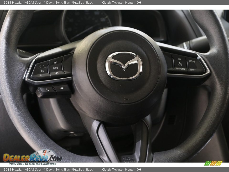 2018 Mazda MAZDA3 Sport 4 Door Sonic Silver Metallic / Black Photo #6