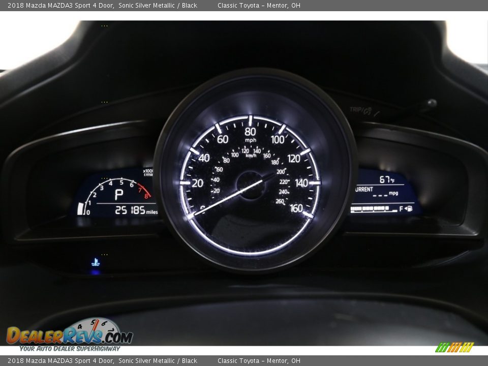 2018 Mazda MAZDA3 Sport 4 Door Sonic Silver Metallic / Black Photo #7