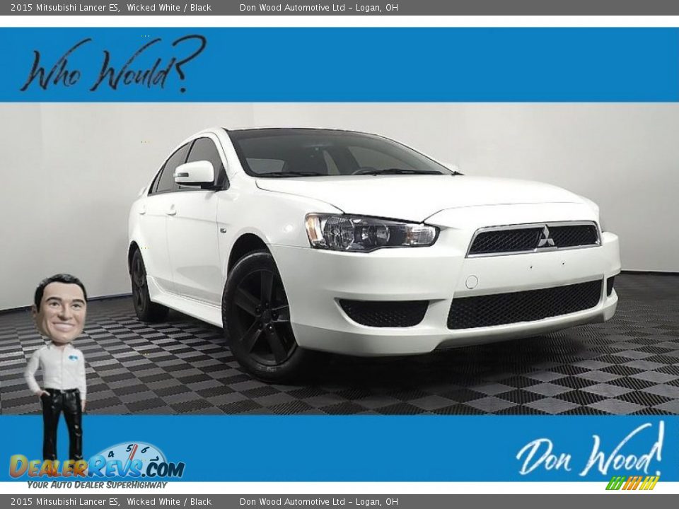 2015 Mitsubishi Lancer ES Wicked White / Black Photo #1