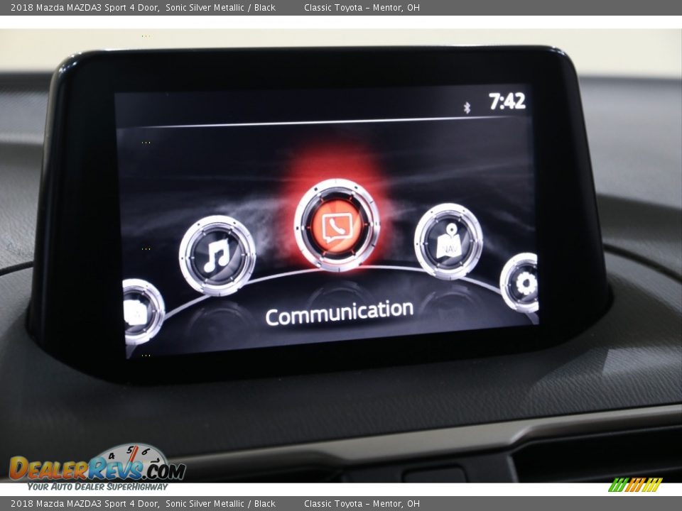 2018 Mazda MAZDA3 Sport 4 Door Sonic Silver Metallic / Black Photo #9