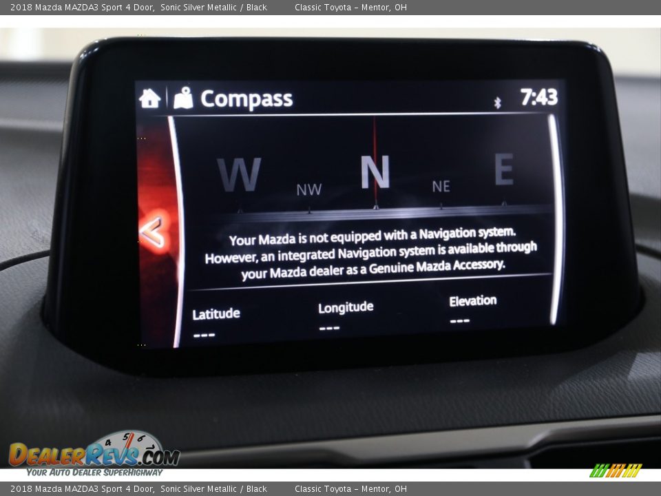 2018 Mazda MAZDA3 Sport 4 Door Sonic Silver Metallic / Black Photo #12