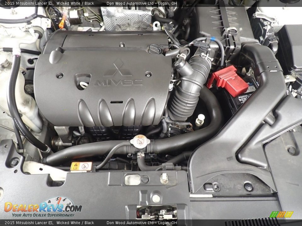 2015 Mitsubishi Lancer ES Wicked White / Black Photo #6