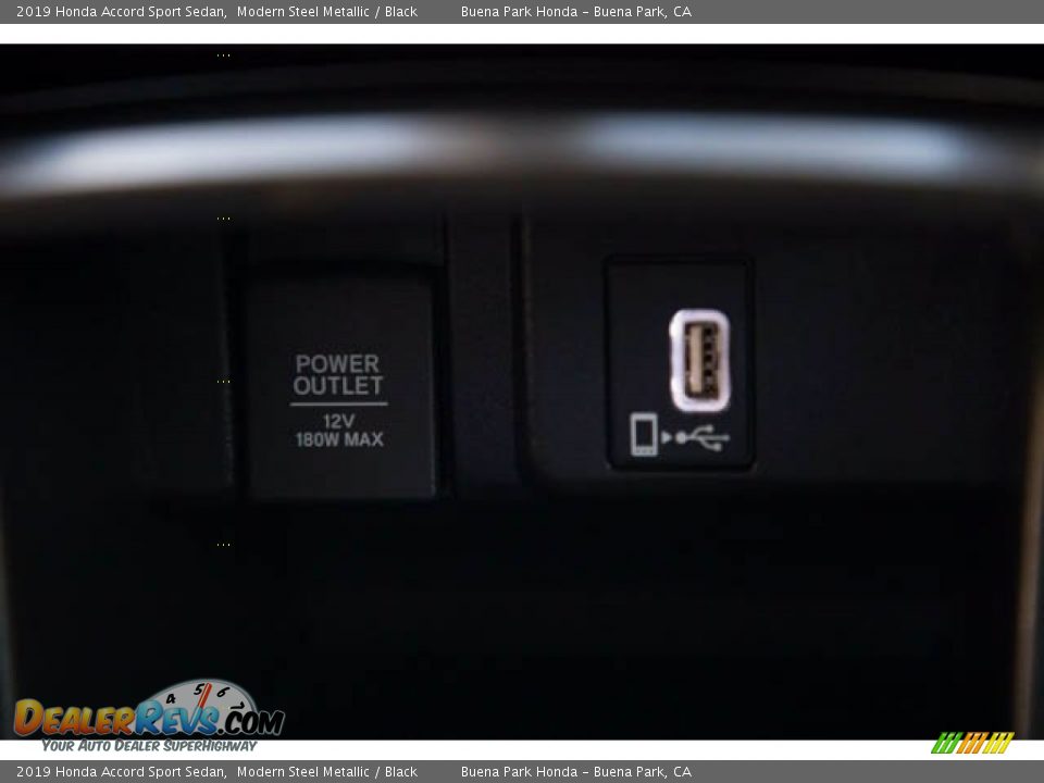 2019 Honda Accord Sport Sedan Modern Steel Metallic / Black Photo #17