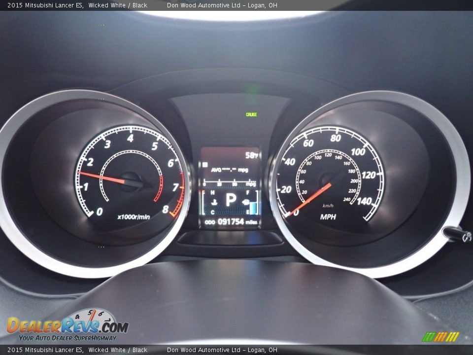 2015 Mitsubishi Lancer ES Wicked White / Black Photo #19
