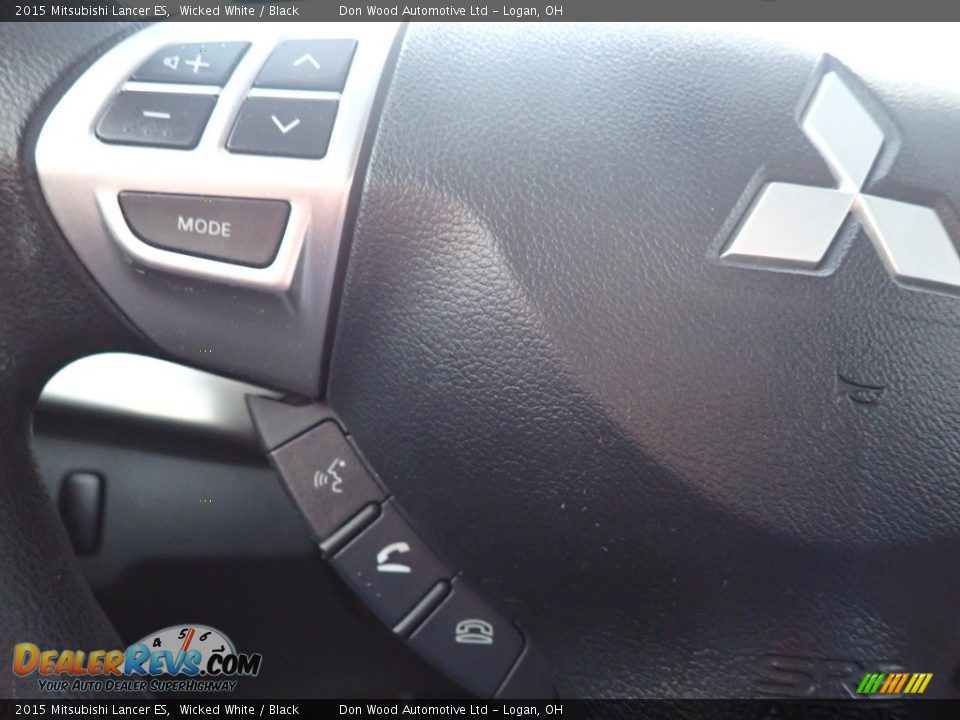 2015 Mitsubishi Lancer ES Wicked White / Black Photo #22