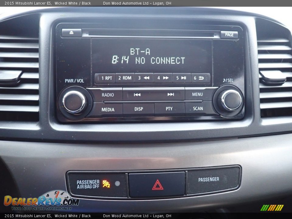 2015 Mitsubishi Lancer ES Wicked White / Black Photo #25