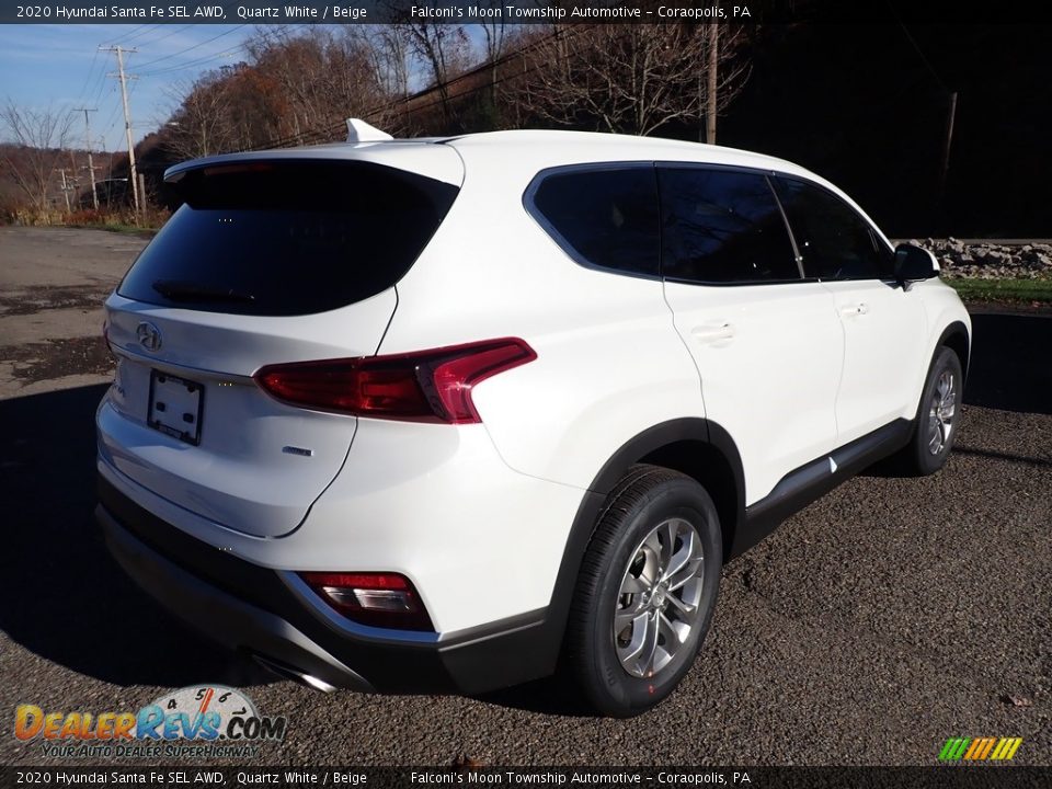 2020 Hyundai Santa Fe SEL AWD Quartz White / Beige Photo #2