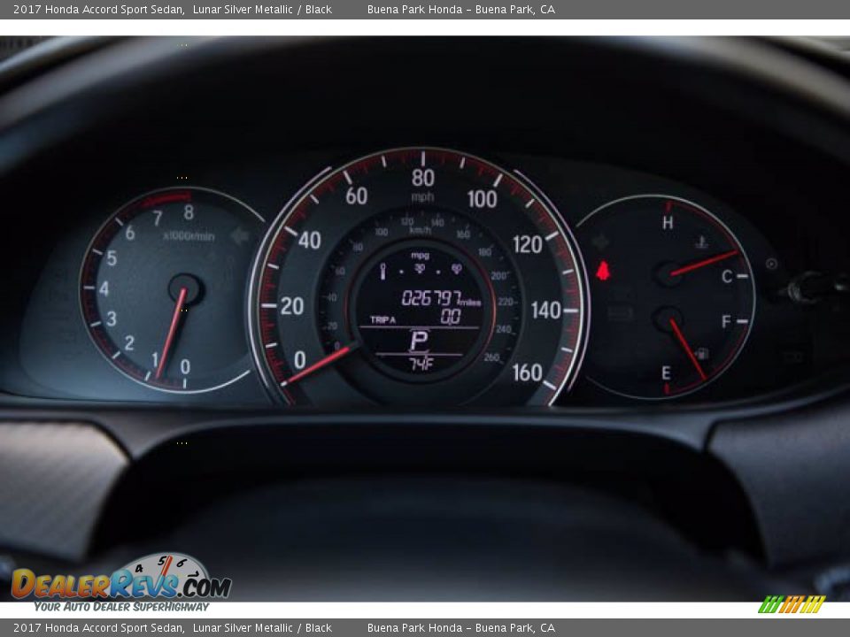 2017 Honda Accord Sport Sedan Lunar Silver Metallic / Black Photo #24