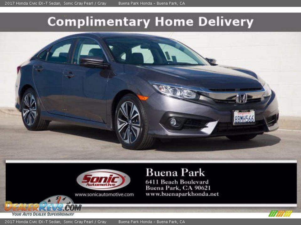 2017 Honda Civic EX-T Sedan Sonic Gray Pearl / Gray Photo #1