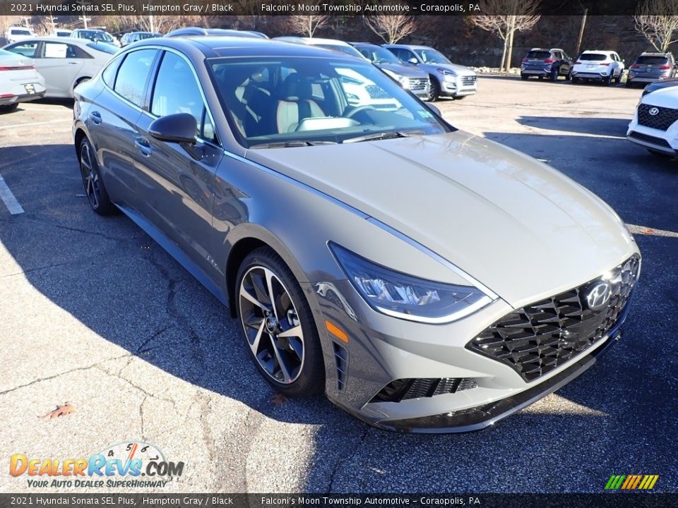 2021 Hyundai Sonata SEL Plus Hampton Gray / Black Photo #3