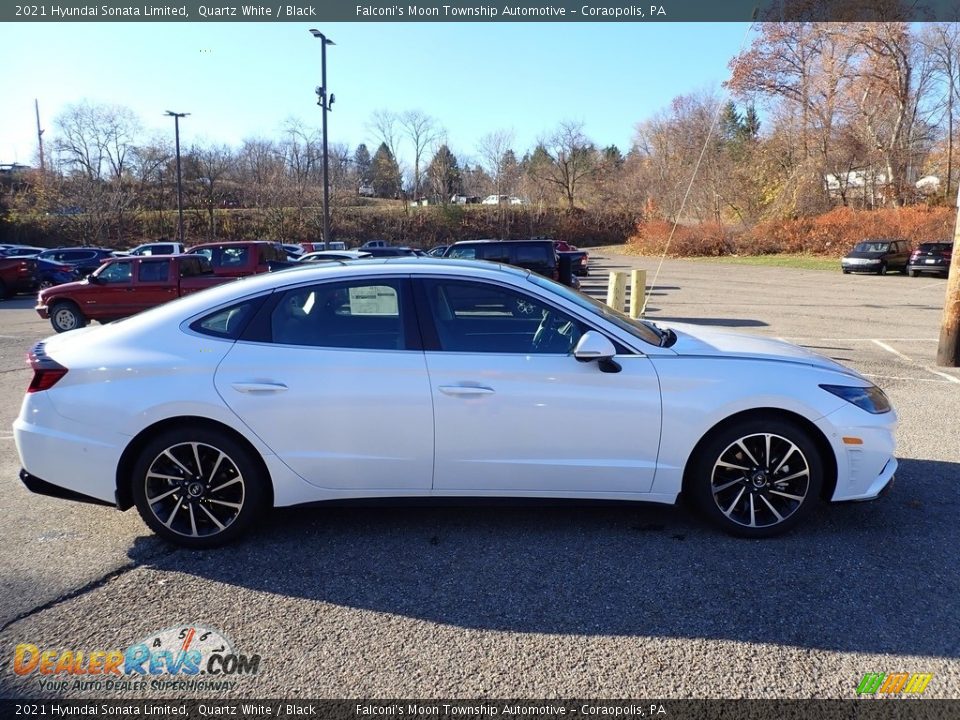 2021 Hyundai Sonata Limited Quartz White / Black Photo #1