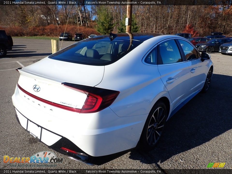 2021 Hyundai Sonata Limited Quartz White / Black Photo #2