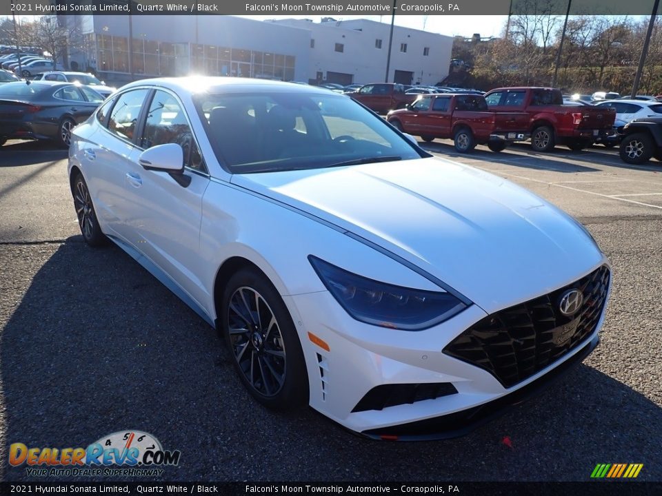 2021 Hyundai Sonata Limited Quartz White / Black Photo #3