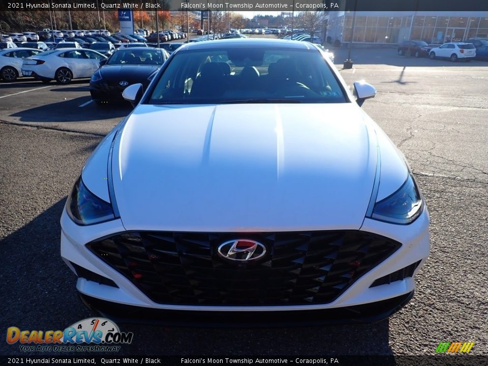 2021 Hyundai Sonata Limited Quartz White / Black Photo #4