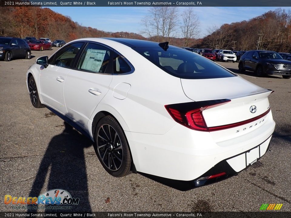 2021 Hyundai Sonata Limited Quartz White / Black Photo #6