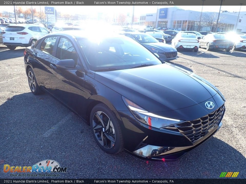 2021 Hyundai Elantra Limited Phantom Black / Black Photo #3